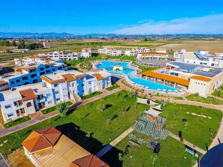 Veduta aerea del Danaide Resort.